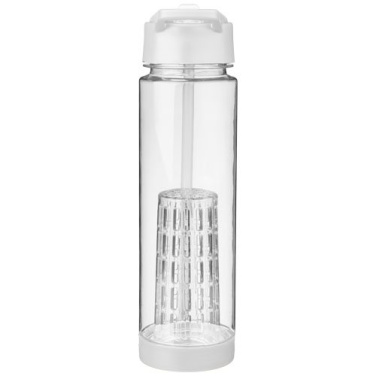 Gourde de sport Tutti-frutti 740 ml en Tritan™ avec infuseur, transparent / blanc — photo du produit (2)