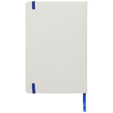 Carnet blanc A5 avec élastique coloré Spectrum — blanc / bleu royal — photo du produit (2)