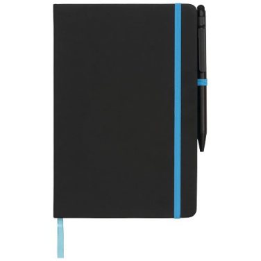 Carnet de taille moyenne Noir Edge, noir uni / bleu — image du produit (1)
