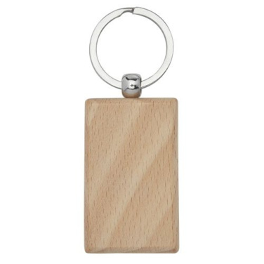 Porte-clés rectangulaire en hêtre Gian, naturel — image du produit (1)