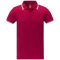 Polo homme à manches courtes et liserés contrastés Amarago, rouge