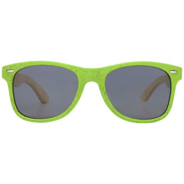 Lunettes de soleil en bambou Sun Ray, vert citron — image du produit (1)