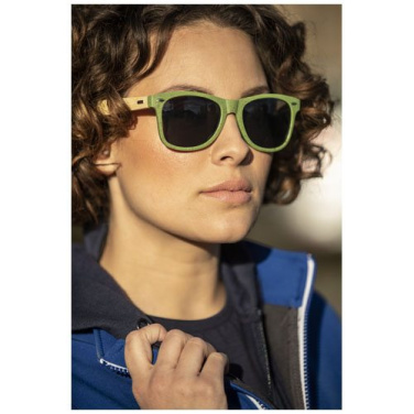 Lunettes de soleil en bambou Sun Ray, vert citron — image du produit (2)
