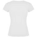 T-shirt Victoria à col en V et manches courtes pour femme, blanc