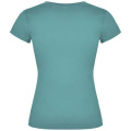 T-shirt Victoria à col en V et manches courtes pour femme, bleu poudré