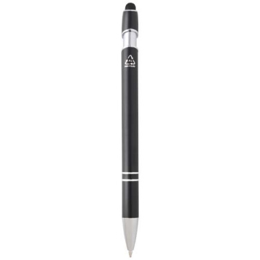 Stylo à bille Kish à finition argentée, encre bleue — noir uni — image du produit (2)