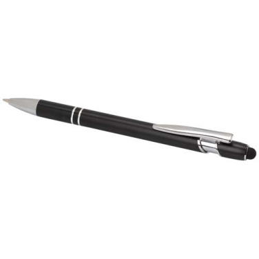 Stylo à bille Kish à finition argentée, encre bleue — noir uni — image du produit (3)