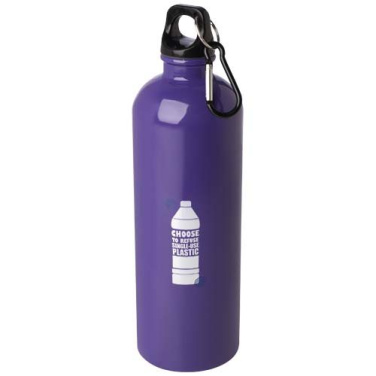 Gourde Oregon de 750 ml en acier inoxydable à simple paroi certifié RCS avec mousqueton — violet — image du produit (3)
