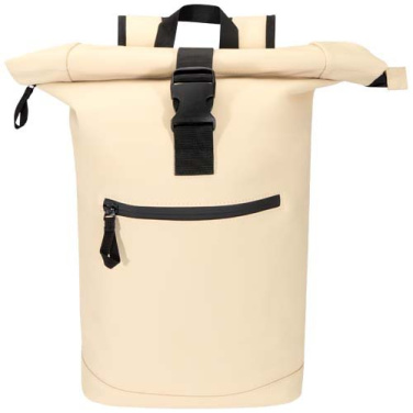 Sac à dos à fermeture enroulable extensible Resi Plus 15 pouces en matières recyclées GRS, 18 L — beige avoine — image du produit (1)