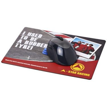 Tapis de souris avec matière issue de pneus Brite-Mat®, noir uni — image du produit (2)