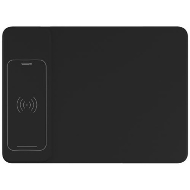 Tapis de souris à logo lumineux et charge à induction de 10 W SCX.design O25 — noir / blanc — image du produit (1)
