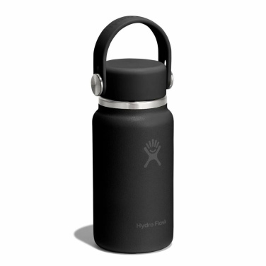 Mini-gourde MICRO HYDRO WHITE de 200 ml — noir — image du produit (2)