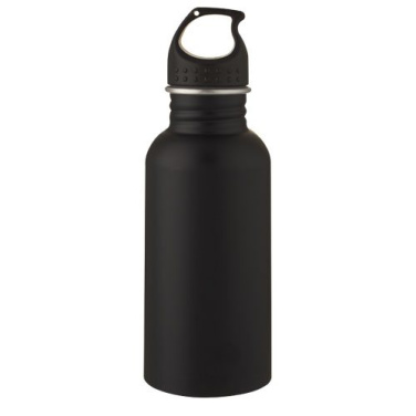 Bouteille à eau en acier inoxydable 500 ml Luca, noir uni — image du produit (1)