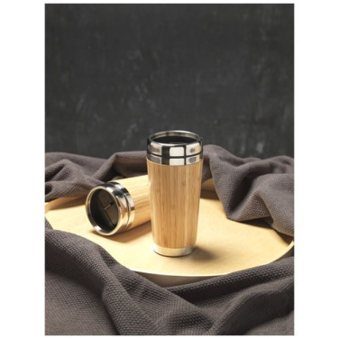 Bambus – mug isotherme 450 ml avec extérieur en bambou — marron — photo du produit (3)