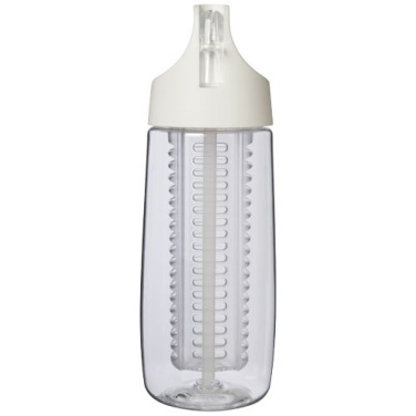 Bouteille de sport 700 ml en plastique recyclé avec clapet et infuseur HydroFruit — blanc transparent — image du produit (1)