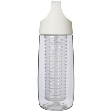 Bouteille de sport 700 ml en plastique recyclé avec clapet et infuseur HydroFruit — blanc transparent — image du produit (2)