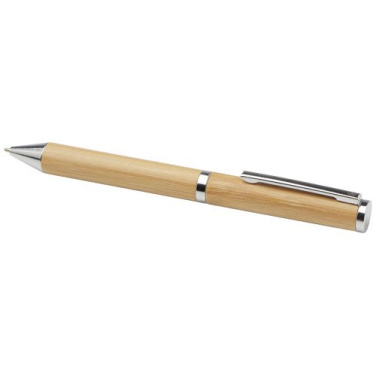 Coffret de stylo à bille et roller en bambou Apolys , naturel — image du produit (2)