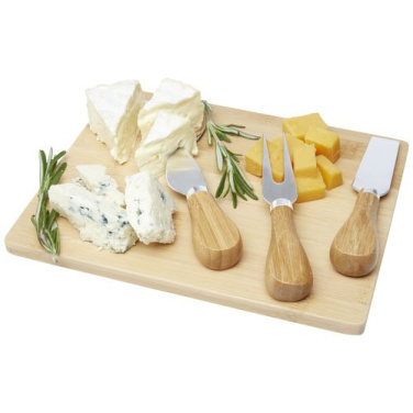 Planche à fromage en bambou et ustensiles Ement, naturel — image du produit (2)