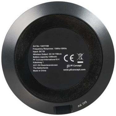 Enceinte Bluetooth® 3 W avec recharge sans fil Fiber, noir uni — image du produit (3)