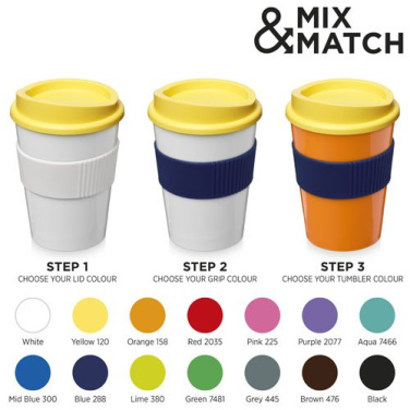 Gobelet 300 ml avec grip Americano® Medio, bleu aqua / blanc — image du produit (2)