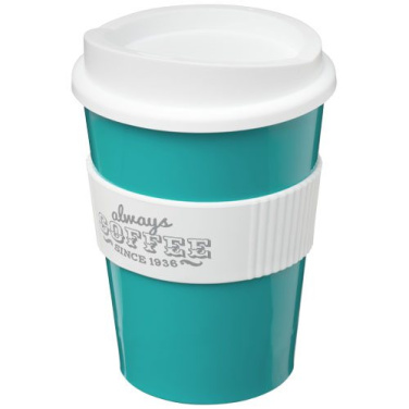 Gobelet 300 ml avec grip Americano® Medio, bleu aqua / blanc — image du produit (3)