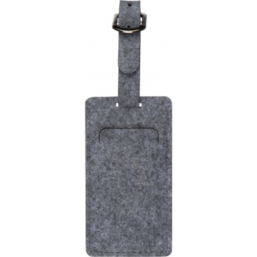 Étiquette à bagage en feutre PORTLAND — gris — image du produit (3)