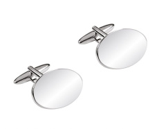 Boutons de manchette ovales 14.5 × 19.2 mm, sans boîte