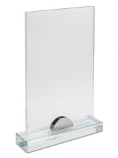 Verre rectangulaire avec socle 220 × 140 × 8