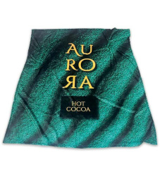 Flisinis pledas su jūsų dizainu ir Aurora Hot Cocoa logotipu – reklaminė dovana