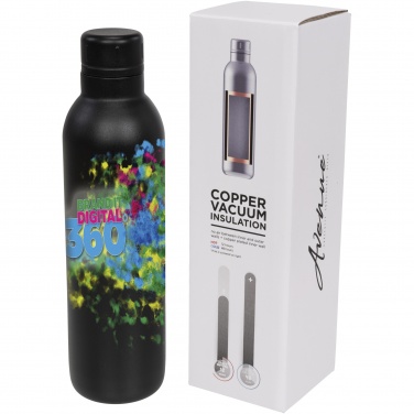 Thor 510 ml gertuvė su varine vakuumine izoliacija, Juoda – detalės vaizdas 6