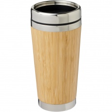 Bambus 450 ml stiklinė su bambukiniu išorėje