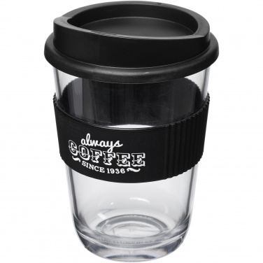 Americano® Cortado 300 ml puodelis su silikoniniu laikikliu su logotipu, Juoda – detalės vaizdas 4