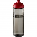 H2O Active® Eco Base 650 ml sportinis buteliukas su kupoliniu dangteliu, Medžio anglis / raudona