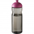 H2O Active® Eco Base 650 ml sportinis buteliukas su kupoliniu dangteliu, Medžio anglis / purpurinė