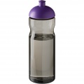H2O Active® Eco Base 650 ml sportinis buteliukas su kupoliniu dangteliu, Medžio anglis / violetinė