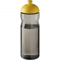 H2O Active® Eco Base 650 ml sportinis buteliukas su kupoliniu dangteliu, Medžio anglis / Geltona