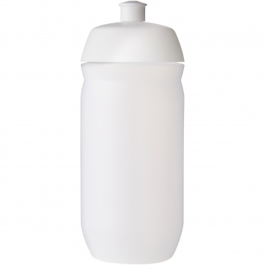 HydroFlex™ Clear 500 ml suspaudžiama sportinė gertuvė, Balta / matinė permatoma – detalės vaizdas 2