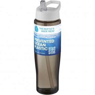 H2O Active® Eco Tempo 700 ml sportinis buteliukas su snapelio dangteliu, Balta / antracito – detalės vaizdas 3
