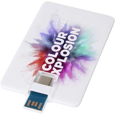 Duo slim 64 GB USB atmintinė su USB-C ir USB-A 3.0 su logotipu – detalės vaizdas 5
