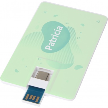 Duo slim 64 GB USB atmintinė su USB-C ir USB-A 3.0 su logotipu – detalės vaizdas 6