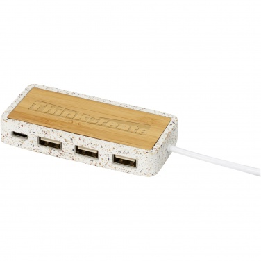 Terrazzo USB 2.0 šakotuvas su logotipu – detalės vaizdas 5