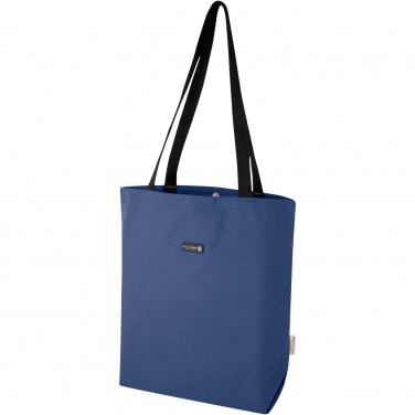 Joey GRS perdirbtos drobės universalus krepšys 14L su logotipu, Navy – detalės vaizdas 4