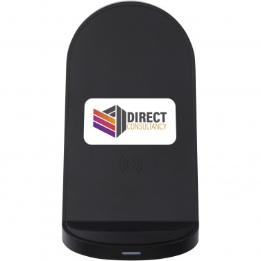 Logotrade verslo dovanos nuotrauka: Kilpinis 15 W dvigubos ritės RCS perdirbto plastiko belaidžio įkrovimo stovas