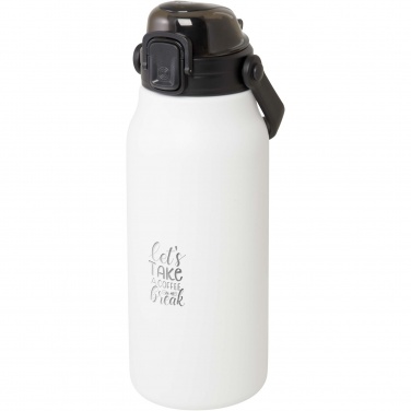 Giganto 1600 ml RCS sertifikuotas perdirbto nerūdijančio plieno vario vakuuminis butelis su logotipu, Baltas – detalės vaizdas 5