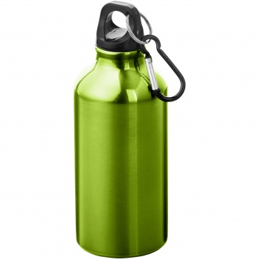 Oregon 400 ml aliuminio vandens butelis su karabinu, Obuolių žalia / perlamutrinė – detalės vaizdas 6