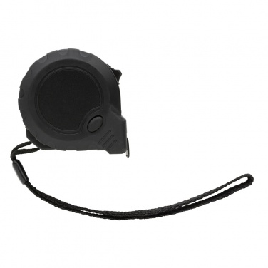 RCS perdirbto plastiko 3M/16 mm juosta su sustabdymo mygtuku, detalus vaizdas, juodas (1)
