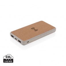 Kamštienos ir kviečių šiaudų 8 000 mAh 5W belaidis maitinimo blokas