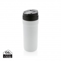 RCS perdirbto plieno puodelis su dangteliu karštiems ir šaltiems gėrimams, 670 ml, baltas