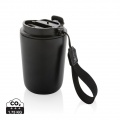 Cuppa RCS perdirbto plieno vakuuminis termo puodelis su dirželiu, juodas