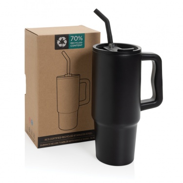 Embrace deluxe RCS perdirbto nerūdijančio plieno termo puodelis, 900 ml, juodas – detalės vaizdas 19